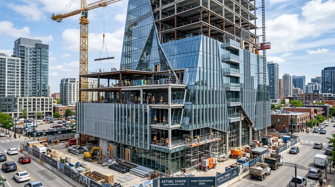 Equipo de Constructora en Valencia en obra